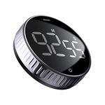 Baseus Heyo Rotation Countdown Timer Kitchen Timer Countdown LCD Digital Timer,Good Timing Helper for Home and Work Scenarios