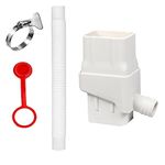 Rain Barrel Diverter Kit, Rainwater Collection System, Downspout Rainwater Collection Diverter, Rain Water Collection Barrel System for Diverting Water Fits 2'' x 3''Standard Downspout (White)