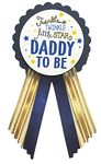 Daddy to Be Pin Twinkle Little Star Baby Shower Pin for dad to wear, Navy & Gold, It's a Boy Baby Sprinkle