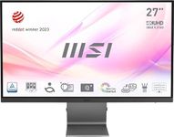 MSI Modern MD271UL 27'' Monitor, 4K UHD (3840 x 2160), 60Hz, IPS, 4ms, Adaptive-Sync, 2x HDMI 2.0b, DP1.2a, USB Type-C, DCI-P3 99% / sRGB139%, EyesErgo, Anti-Glare, Anti-Flicker, Less Blue light, TÜV