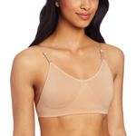 Capezio Women's Seamless Clear Back Bra, Nude, Large