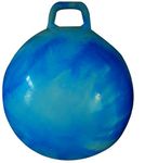 Space Hopper Ball with Air Pump: 28in/70cm Diameter for Age 13+, Hop Ball, Kangaroo Bouncer, Hoppity Hop, Jumping Ball, Sit & Bounce (Blue Cloud)