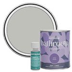 Rust-Oleum Grey Water-Resistant Bathroom Tile Paint in Satin Finish - Flint 750ml