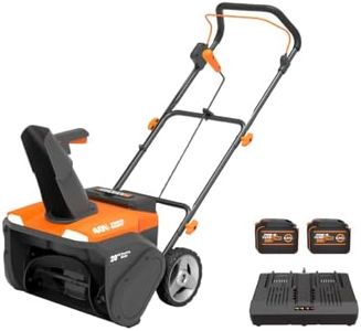 WORX Cordless Snow Blower,40V 20" Snow Thrower, WG461