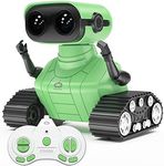 AONGAN RC Robot Toys Rechargeable Robot Toys for Kids Dancing Singing Music LED Eyes Demo Birthday Toy Gifts for Boys and Girls Aged 3-9(Green)…