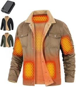 Men Heated Jacket Battery Pack Included Casual Fleece Lined Sherpa Hiking Gear Military Gift Tactical Essentials Accessories Cool Equipment Survival Stuff Ice Kayak Fishing Supplies Army Grade Vest
