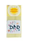 Square Air Freshener with Best Dad Ever Message - Unique, Fun Birthday Gift for Him - Car and Home - Made in UK (1)