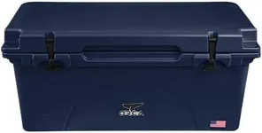 ORCA 80-Quart Insulated Hard Cooler with Flexible Grip Handles, Padlock Ready, Keeps Ice Cold for Days, Rugged, Sturdy for Beach, Camping, Travel, Road Trip, Hunting, Fishing - Navy Blue