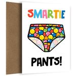 Well Done Card - Smartie Pants - Funny Congratulations Cards - Say Congrats for Exam Results GCSE Uni A Level - Proud of You Driving Test Greetings Card New Job Qualification