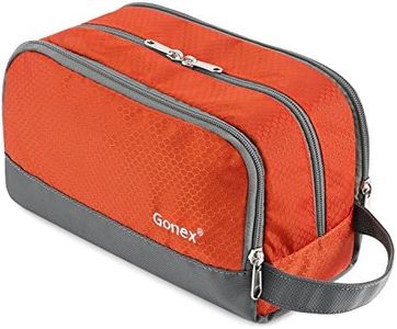 Travel Toiletry Bag Nylon, Gonex Dopp Kit Shaving Bag Toiletry Organizer Orange