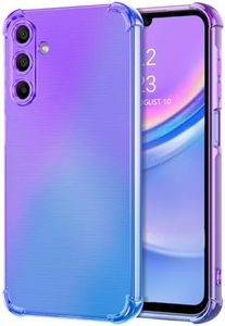 YINLAI for Samsung Galaxy A15 Case, Galaxy A15 5G Case, Slim Soft TPU Anti-Fall Corners Shockproof Transparent Protective Phone Case for Samsung Galaxy A15 6.5'' 2023 4G/5G, Purple/Blue
