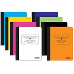 BAZIC Composition Book College Ruled 70 Sheet Notebook, Poly Cover Journal Comp Notebooks for Office School, Assorted Color, 8-Pack