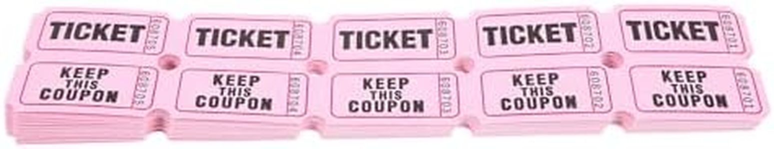 Lurrose Lot De 100 Rouleaux De Billets De Tombola Doubles Rouleaux De Billets De Tombola Feuilles De Billets De Vente Aux Enchères Billets De Collecte De Fonds Imprimables Pour Loisirs