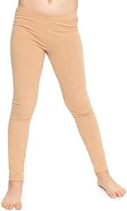 STRETCH IS COMFORT Girl's Cotton Leggings Beige XX-Small
