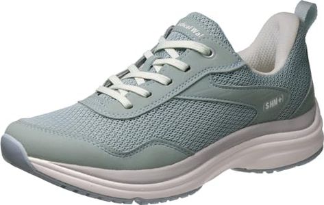 Asahi Medical Walk WK L031 Women's Walking Shoes, Equipped with SHM to Prevent Knee Trouble, Saxon Blue, 24.5 cm 4E