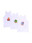 BODYCARE KIDS Boys White Avengers Printed Vest Pack of 3