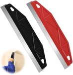 Paint Edger Tool, 2 Pcs Paint Trim Guard Wallpaper Scrape Skirting Board Tool Stainless Steel Shield Straight Skirting Board Tool Paint Edging Decorating Tool for Cutting Precision Smearing Repairing