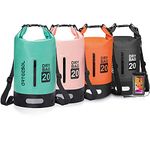 Dry Bag 5L 10L 20L 30L Waterproof Dry Bag Sack Waterproof Bag with Waterproof Phone Case Long Adjustable Strap for Kayaking Boat Tour Canoe, Fishing, Rafting, Swimming, Snowboarding