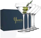 Glaver's Martini Glasses Set of 4 Cocktail Glasses, 10.5 Ounce Stemmed Margarita Glasses, for Bar, Martinis, Cosmopolitan, Gimlet, Elegant Packaging