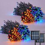 hardoll Solar String Lights 200 LED Decorative Lighting for Garden, Home, Patio, Lawn, Party,Holiday,Indoor,Outdoor,Wedding Party Decorations Waterproof(72FT,Multi Color-Pack of 2)