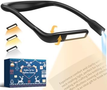 Liseuse Lampe de Lecture de Cou - Rechargeable Lampe Lecture au Lit, 3 Couleurs Liseuse LED Flexible Lampe Tour de Cou pour Livre Tricoter Couture Camping Réparation, Cadeau Femme Homme Lecteur Ado