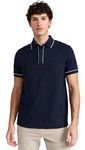 Lacoste Men's Short Sleeve Regular Fit Polo, Navy Blue, Large