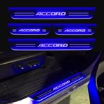 JM AUTO Door Foot Step/Scuff Plate in Black Light for Accord. (Set of 4 Pcs)