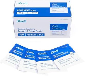 Alcohol Wipes, 100 Count | Medical & Professional Sterile Alcohol Prep Pads | Individually Wrapped 2-Ply Antiseptic Alcohol Pads Great for Fist Aid Kits & Personal Use | 100 Surgical Alcohol Swabs