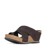 Donald Pliner Women's Wedge Sandal, Dark Brown, 9