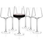 LUXBE - Crystal Wine Glasses Set 6,