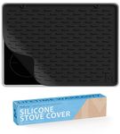 Meliusly Silicone Stove Cover (20x28) Premium Silicone Stove Top Protector, Silicone Electric Stove Top Covers, Silicone Mat for Glass Stove Top, Silicon Stove Cover Cooktop Range Mat (Solid Black)