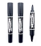 HAND Permanent Marker, Double Side, Thick- Thin, Pack of 3, Black