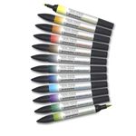 Winsor & Newton Watercolour Markers, Cadmium, 12-Colour Set Landscape, 12 stück (1er Pack)