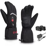 SAVIOR HEAT Heated Gloves,Rechargeable Electric Heated Mittens,Touchscreen Hand Warmers for Men and Women,Suitable for Winter Outdoor Work,Skiing,Cycling,Running,Hiking,etc.