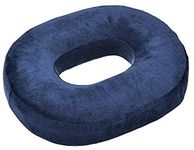 Orthopedic Ring Cushion Made from Memory Foam, Donut Cushion for Relief of Haemorrhoids (Piles) and Coccyx Pain, Suitable for Wheelchair, Car Seat, Home Or Office (Navy)