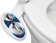 Luxe Bidet Neo 180 - Self Cleaning Dual Nozzle - Fresh Water Non-Electric Mechanical Bidet Toilet Attachment (Blue and White)