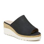 Naturalizer Women Soul Goodtimes-M Wedge Sandal, Black, 7.5 Wide