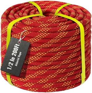 Brobantle 1/2 Inch Arborist Rope 200FT,9000lbs Double Braided Arborist Bull Rope for Tree Rigging & Pulling,Heavy Duty Rope for Tree Work,Rappelling, Swing Sailing Hiking Camping