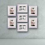 ArtzFolio Wall Photo Frame D22 | Wall Photo Frame Collage for Living Room | Picture Frames Home & Wall Decoration | White | Set of 7 Units With Mat | 6x8inch