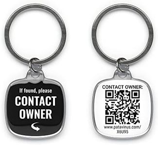 Secure Values: 1x Battery-Free QR Code Pendant Including app for Apple and Android with Anonymous Chat Function, Finder for Keys, suitcases, Dogs, Cats, Backpack, Bags (Contact))