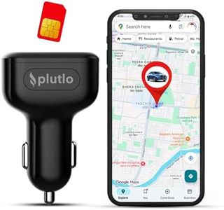 Plutlo 2-in-1 Car Charger Cum GPS Tracker (with 4G SIM Card) Wireless GPS Tracker for Car with Dual USB Ports | Real-Time Location | Anti-Temper Alert | History Route Playback | Safe Zone Alerts
