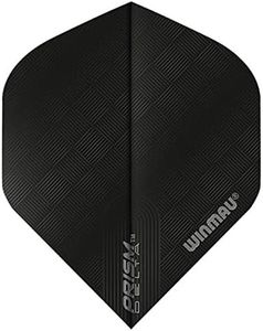 WINMAU Prism Delta Black Extra Thick Dart Flights - 1 set per pack (3 flights in total)