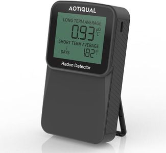Digital Radon Detector LCD Display Dual USB Battery Power Options 3 Year Battery Life 10 Year Sensor Lifespan Accurate pCiL Concentration Detection for Home and Office Use