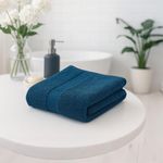 Earthy Fables Premium Bath Towel - 100% Combed Cotton, 600 GSM, Ultra Soft, Quick Dry and Highly Absorbent for Home, Travel and Acne-Prone Skin, 150 x 75 cm, Dark Teal