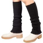 Mulor Wool Knit Leg Warmers for Women Knitted Legwarmers for Girls Ladies Calf Length or Knee High