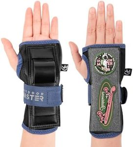OutdoorMaster Wrist Guards for Snowboarding, Skating, Skateboarding, Impact Resistant Wrist Brace with Splints and Adjustable Strap, Wristsaver Wrist Support Protective Gear for Adults/Youth (1 Pair)