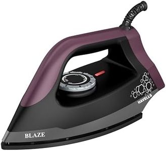 Havells Blaze Dry Iron 2 KG Heavy Weight Dry Iron| 1250W| American Heritage Non-stick Coated Sole Plate For Smooth Gliding & Long Life| Aerodynamic Design| 2 Year Manufacturer Warranty (Black)