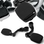 VASTMT 1.25" Long Angled Adjustable Motorcycle Mini Board Kit Floorboard Mount Kit Fits for Harley Sportster Dyna Touring Road King Street Glide Road Glide Electra Glide