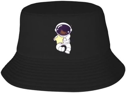 Dczosily Bucket Hats for Women Men Summer Sun Beach Fishing Cap,Fisherman's Hat,Personalized Custom Design Text/Picture (US, Alpha (Alpha), One Size, Astronaut)