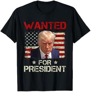 JMEDIC 2024 President Shirt - President 2024 T-Shirt for Daily Wear - Funny 2024 Shirts with Mugshot Design, Cool Mugshot T-Shirt for Teens and Adults Black